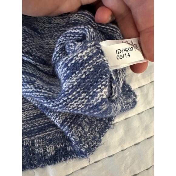 Express Sweater Oversized Cowl Neck Blue Marled XS Woman’s Acrylic / Wool - Picture 11 of 12